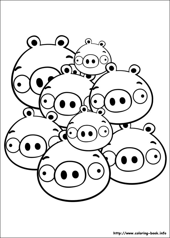 Plansa de colorat cu Angry Birds 55 108